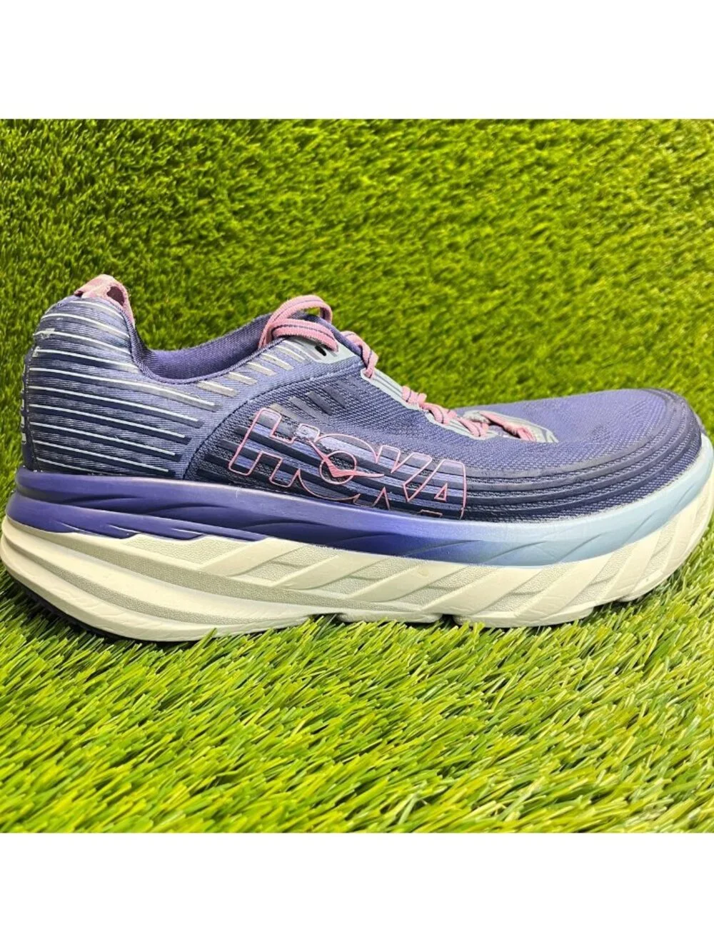 Hoka One One Bondi 6 Womens Size 10.5 Purple Athletic Running Shoes Sneakers